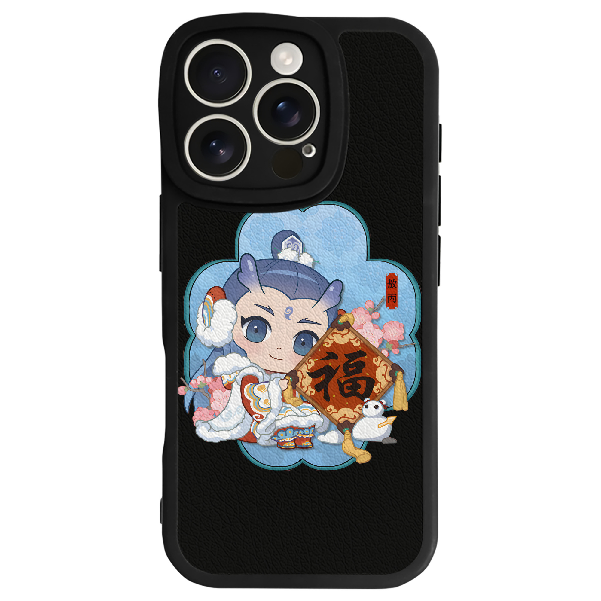（画像用） Ne Zha 2 ナタ 魔童の大暴れ 【iPhone 16シリーズ対応】シリコンスマホケース（レザー調） 材質：シリコン
